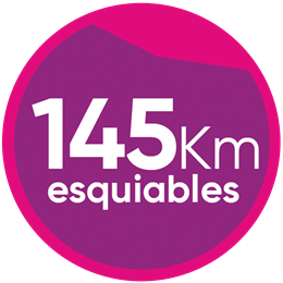 145 Km esquiables